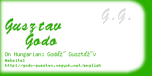 gusztav godo business card